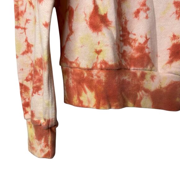 Pilcro And the Letterpress Anthropologie Cotton Tie Dye Swtshirt XS Peach Rust - Picture 2 of 8